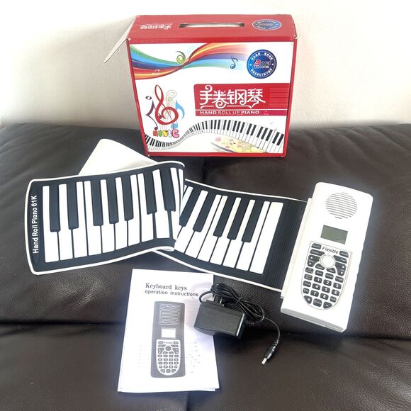 61 Keys Roll Up Soft Silicone Electronic Piano Keyboard Built-in Speaker - Picture 7 of 7